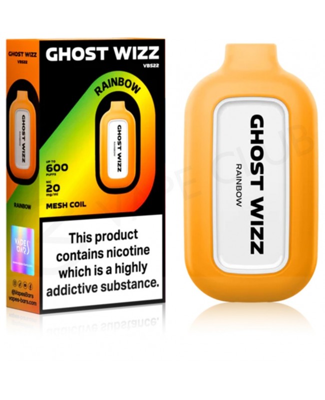 Rainbow Vapes Bars Ghost Wizz Disposable Vape