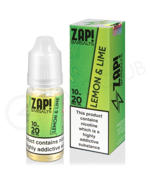 Lemon & Lime Nic Salt E-Liquid Zap Bar Salts