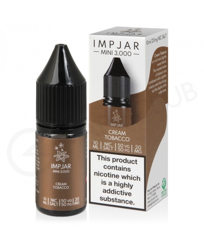 Cream Tobacco Nic Salt E-Liquid by Imp Jar
