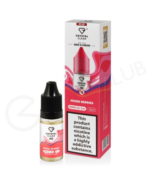Mixed Berries Nic Salt E-Liquid by Crystal Clear