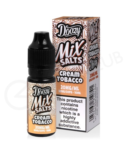 Cream Tobacco Nic Salt E-Liquid by Doozy Mix Salts