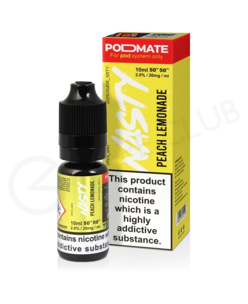 Peach Lemonade Podmate Nic Salt E-Liquid by Nasty ...