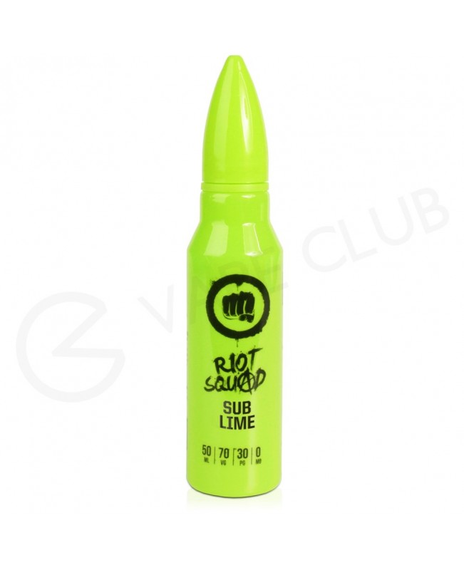 Sub-Lime Shortfill E-Liquid by Riot Squad 50ml
