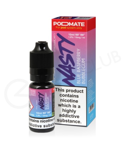 Blue Raspberry Bubblegum Podmate Nic Salt E-Liquid...