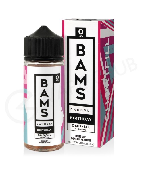 Birthday Shortfill E-Liquid by Bams Cannoli 100ml