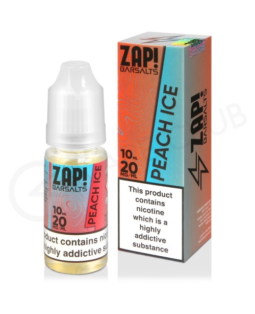 Peach Ice Nic Salt E-Liquid by Zap Bar Salts