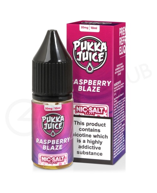 Raspberry Blaze Nic Salt E-Liquid by Pukka Juice