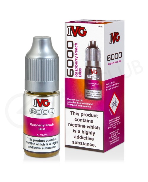 Raspberry Peach Bliss Nic Salt E-Liquid by IVG 600...