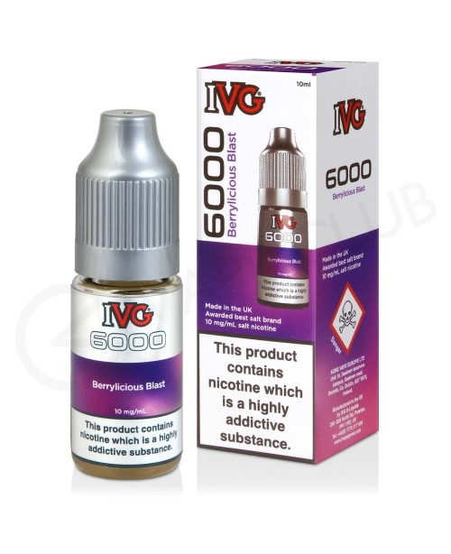 Berrylicious Blast Nic Salt E-Liquid by IVG 6000 S...