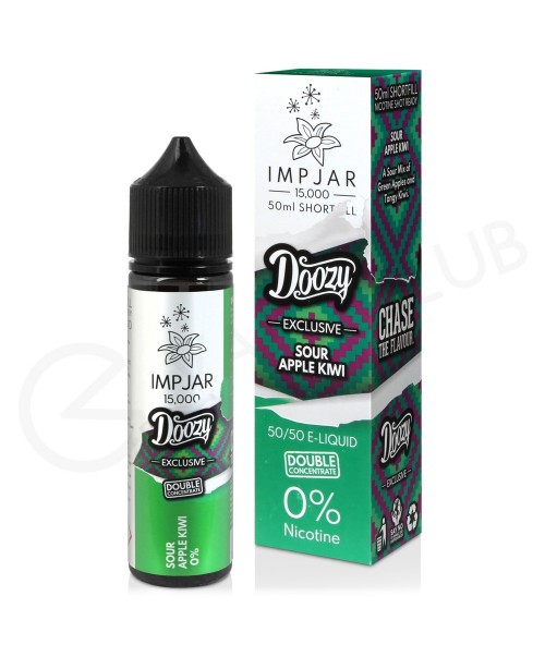 Sour Apple Kiwi Shortfill E-Liquid by Imp Jar &...