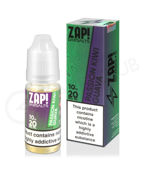 Passion Guava Kiwi Nic Salt E-Liquid by Zap Bar Sa...