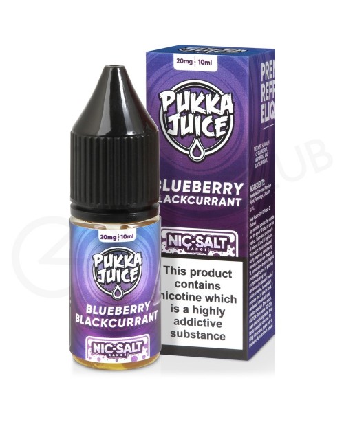 Blueberry Blackcurrant Nic Salt E-Liquid by Pukka ...