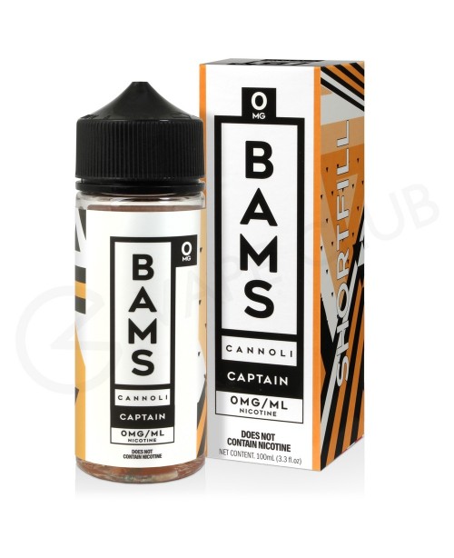 Captain Shortfill E-Liquid by Bams Cannoli 100ml