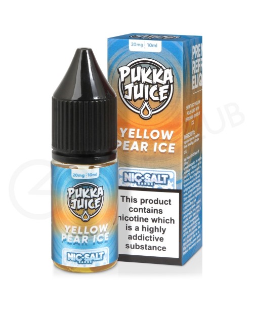 Yellow Pear Ice Nic Salt E-Liquid by Pukka Juice