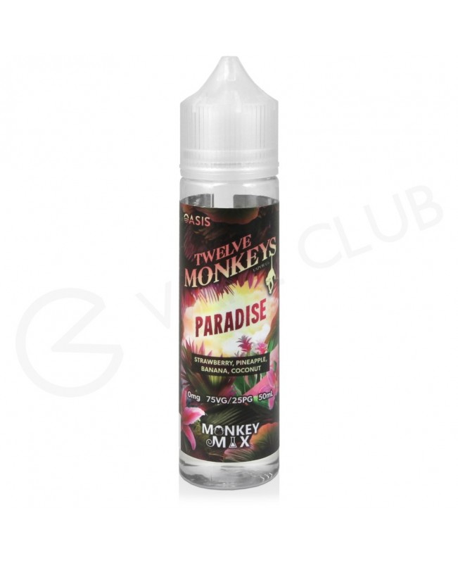 Paradise Shortfill E-Liquid by Twelve Monkeys Oasis 50ml