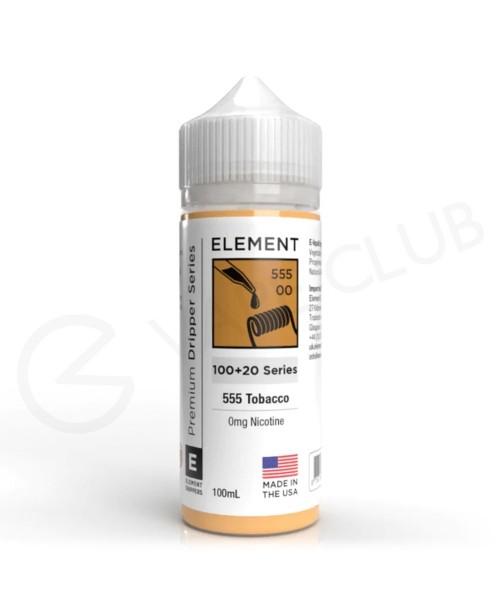 555 Tobacco Shortfill E-Liquid by Element 100ml