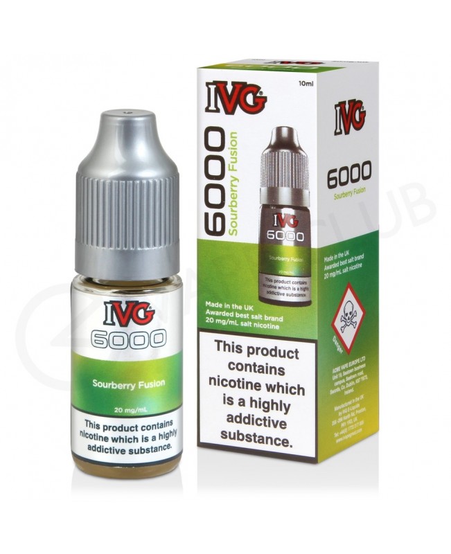 Sourberry Fusion Nic Salt E-Liquid by IVG 6000 Salts
