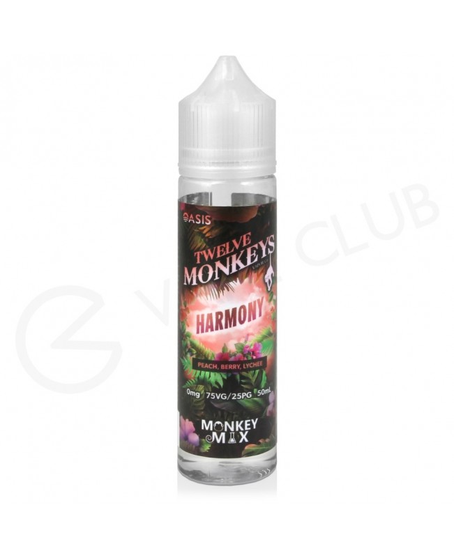 Harmony Shortfill E-Liquid by Twelve Monkeys Oasis 50ml