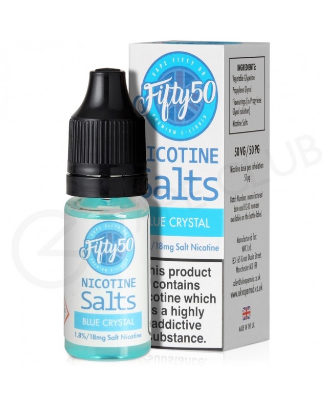 Blue Crystal Nic Salt E-Liquid by Fifty 50