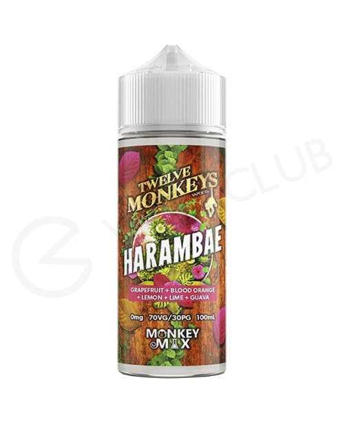 Harambe Shortfill E-Liquid by Twelve Monkeys 100ml