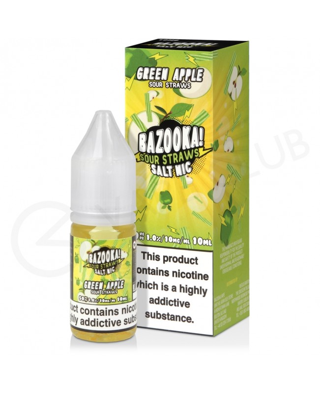 Green Apple Sours Nic Salt E-Liquid by Bazooka