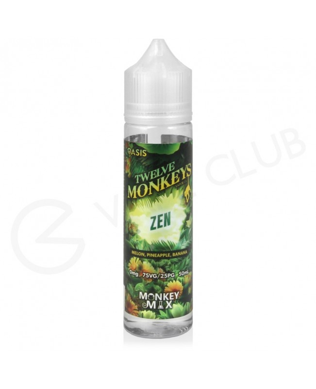 Zen Shortfill E-Liquid by Twelve Monkeys Oasis 50ml